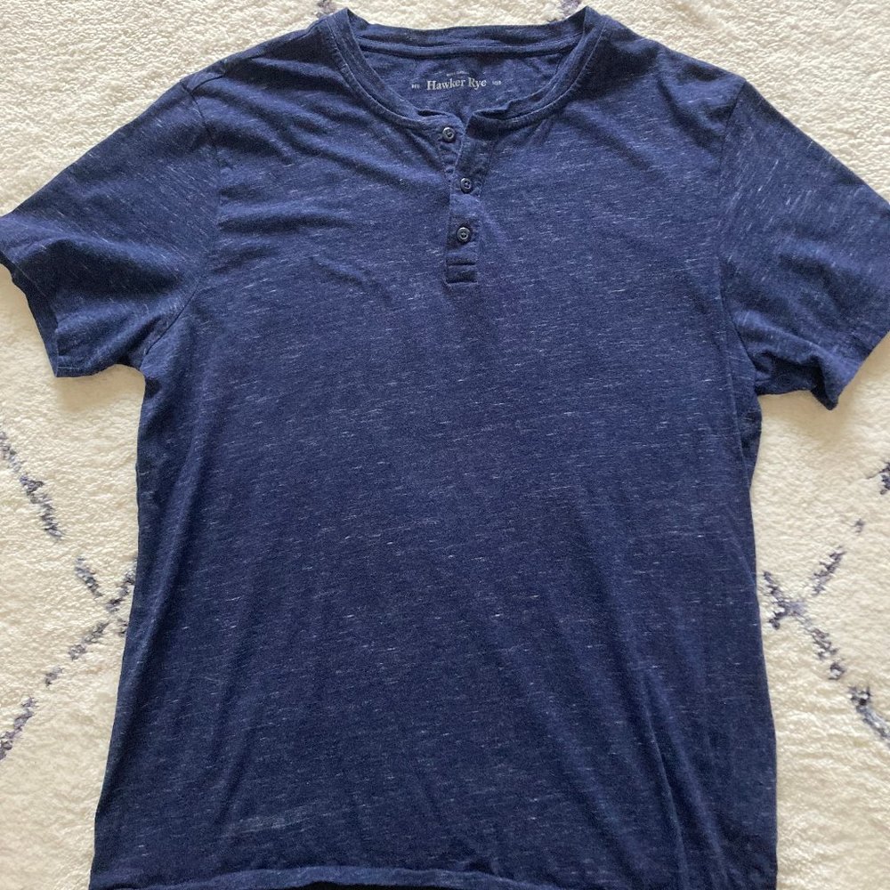 Hawker Rye (Stitch Fix) Men's Navy Blue Henley T-Shirt size M